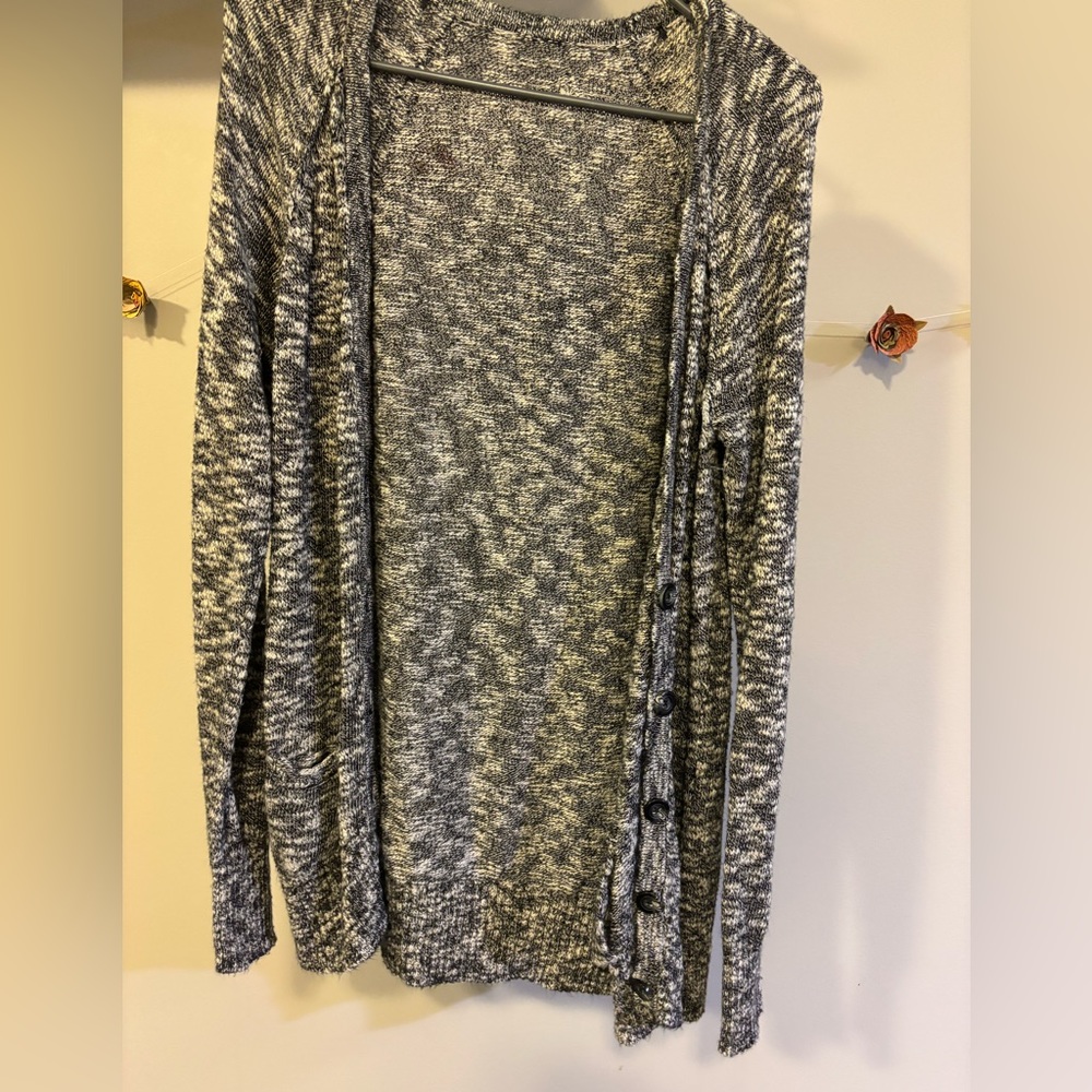 Charcoal long cardigan